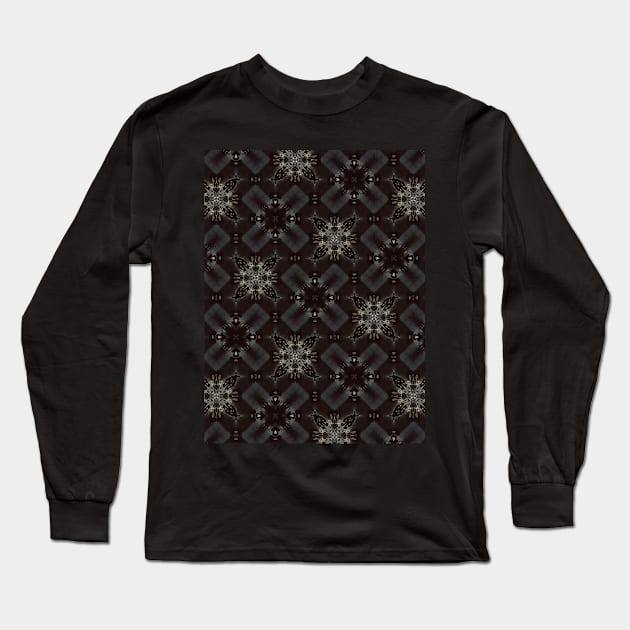 Black and White Plus and Snowflake - WelshDesignsTP002 Long Sleeve T-Shirt by WelshDesigns